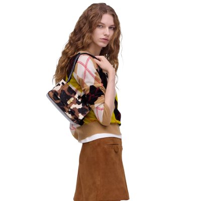 THE COW HAIRCALF MINI DUAL SHOULDER BAG